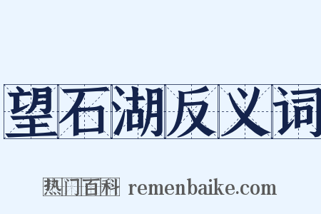 望石湖反义词是什么意思的图片
